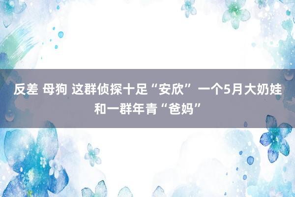 反差 母狗 这群侦探十足“安欣” 一个5月大奶娃和一群年青“爸妈”